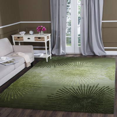 Amier Soho Floral Hand-Tufted Wool and Viscose Area Rug