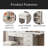 Fashion Vanity Desk With Mirror And Lights For Makeup With Open Shelves And Chair, Vanity Mirror With Lights And Table Set With 3 Color Lighting Brightness Adjustable, 5 Drawers, White Color