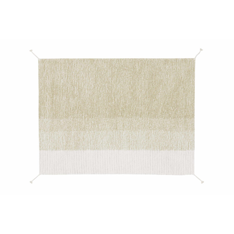 Gelato Green Reversible Washable Wool Rug 4' 7'' x 6' 7''