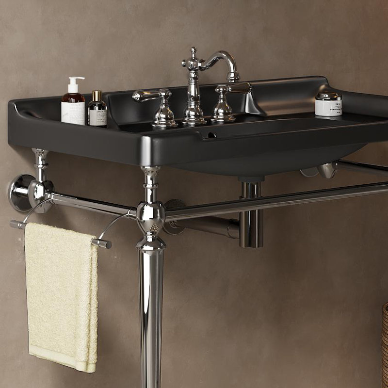 Pieds en fer autoportants pour lavabo de salle de bain Nolan