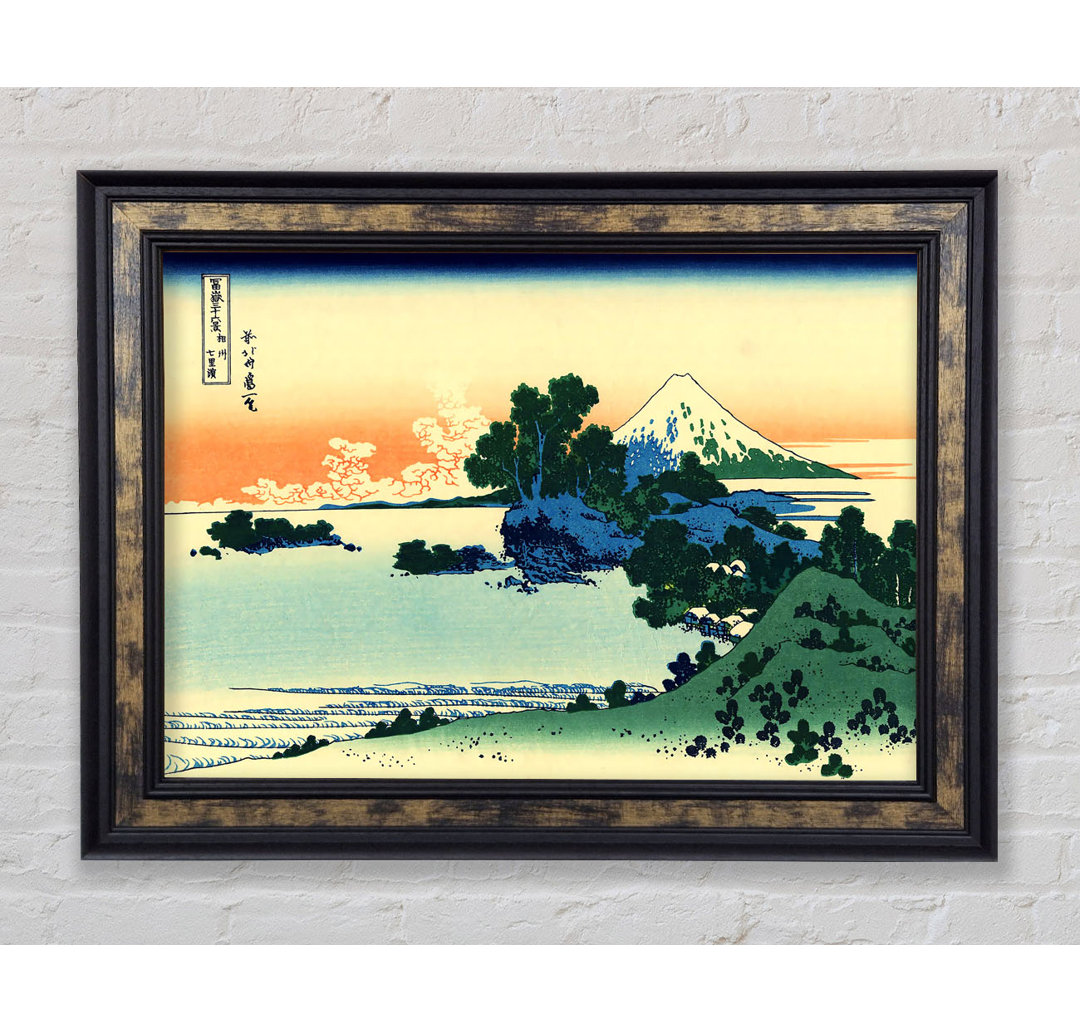 Hokusai Shichiri Strand in der Provinz Sagami - Einzelner Bilderrahmen Kunstdrucke