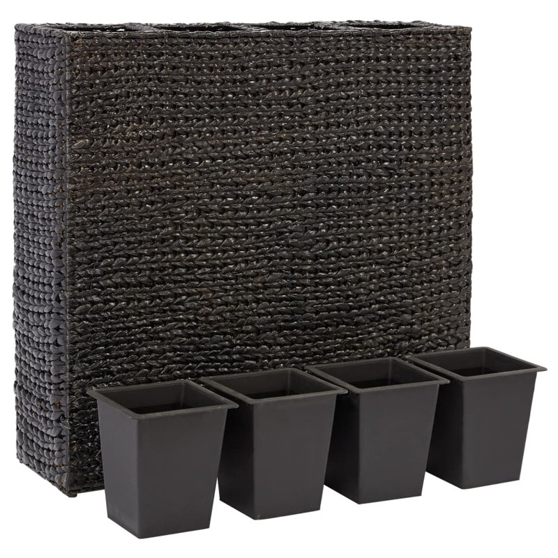 Planter Flower Box with Removable Inner Pots Plant Box Water Hyacinth, Black