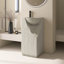  Lavabo de salle de bain sur pied 15,9 "à surface solide texturé beige-114766005