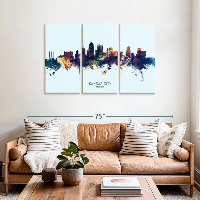 Skyline de Sirecs, Missouri, Kansas, H 36 po x l 57 po