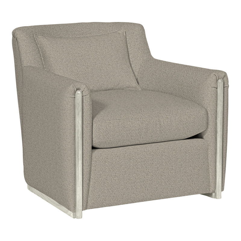 Thom Filicia Home 32.5" Wide Upholstered Armchair, Kennelly Snow Polyester Blend, Wrenn