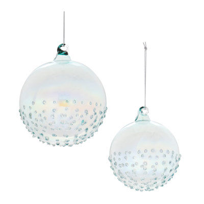 Iridescent Glass Ball Ornament
