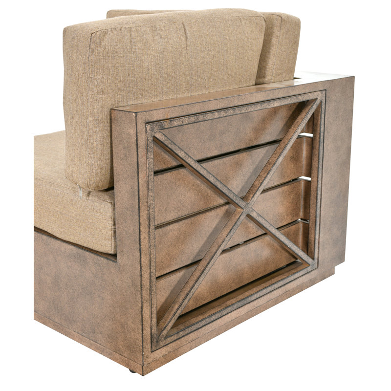 Fauteuils simples modernes avec accoudoirs droit et gauche avec coussins Modern