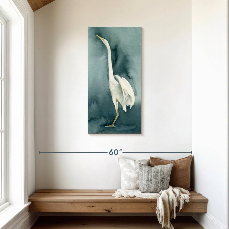 Simple Egret II, H 42 po x l 21 po