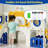 10-In-1 Toddler Slide Set, Kid Climber Slide Playset With Basketball Hoop And Ball, Drawing Board, Non-Slip Steps, Indoor Outdoor Playground For Age 3+(Yellow And Blue)-120411385