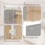 Armoire murale en bois massif gris Shaker avec portes à fermeture douce, tablettes réglables - rangement à double porte pour la cuisine, la salle de bain, la buanderie, le garage (assemblage facile)-1736594416-1736594429