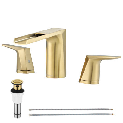 Widespread 2-handle Bathroom Faucet with Drain Assembly