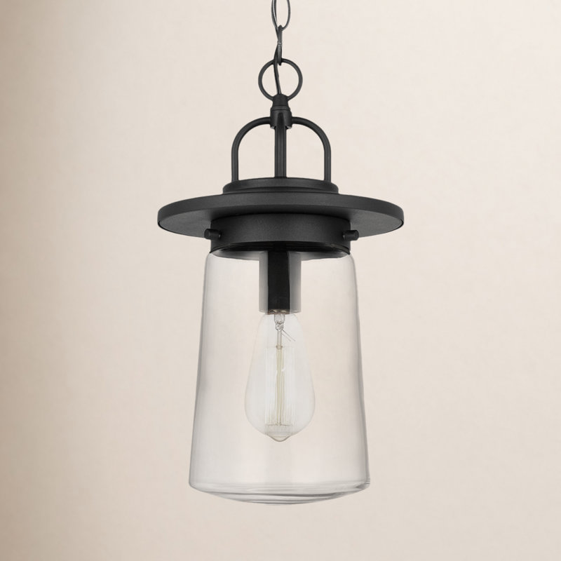 Daire Outdoor Hanging Lantern, Black
