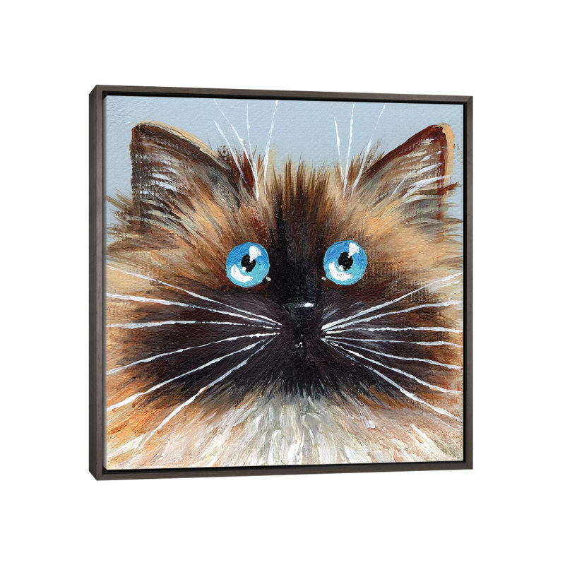 « Choc label point » par Kim Haskins-reproduction d’art, Pas de tapis, H 18 po x l 18 po x 1,5 po, Toile avec cadre gris