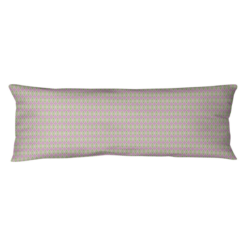 Coussin lombaire Katelyn Elizabeth, Bourre en polyester, Molleton moelleux, Rose et pastel