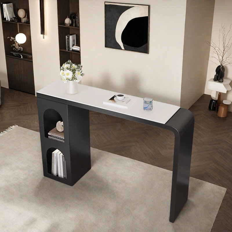 Hoyos, H 41,3 po x L 70,8 po x l 15,7 po, Blanc, Noir