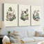 French Dogs VII - toile tendue avec châssis sur mesure - 3 pièces-569777753