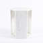 Table d'appoint hexagonale en marbre blanc naturel, surface mate lisse pour un toucher satiné, aspect doux dans la chambre,