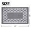 Home Decor Luxury Non-Slip Rubber Backing Safety Soft Runner Area Carpet Floor Area Rug Indoor Interior Accent Decorative Mat, Silver Colour Moroccan Trellis Design, 20 x 32 Inch-1132843646