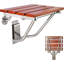 Siège de douche et banc pliant en bois de teck, fixation murale, capacité de 350 lb-498037284