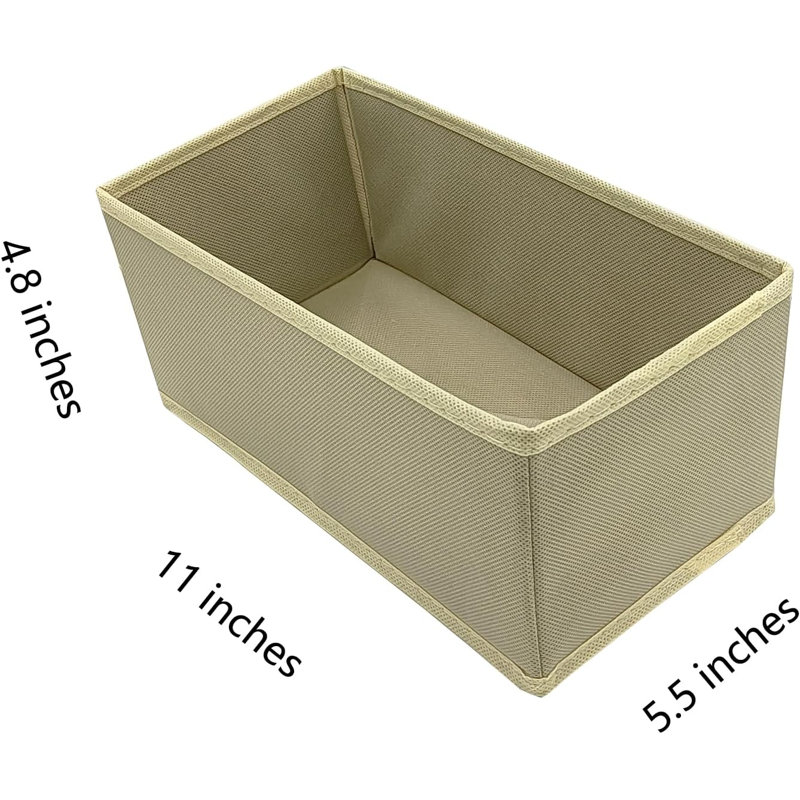 3-pack Khaki Drawer Organizers Storage Boxes