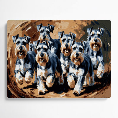 Schnauzer miniature en métal noir