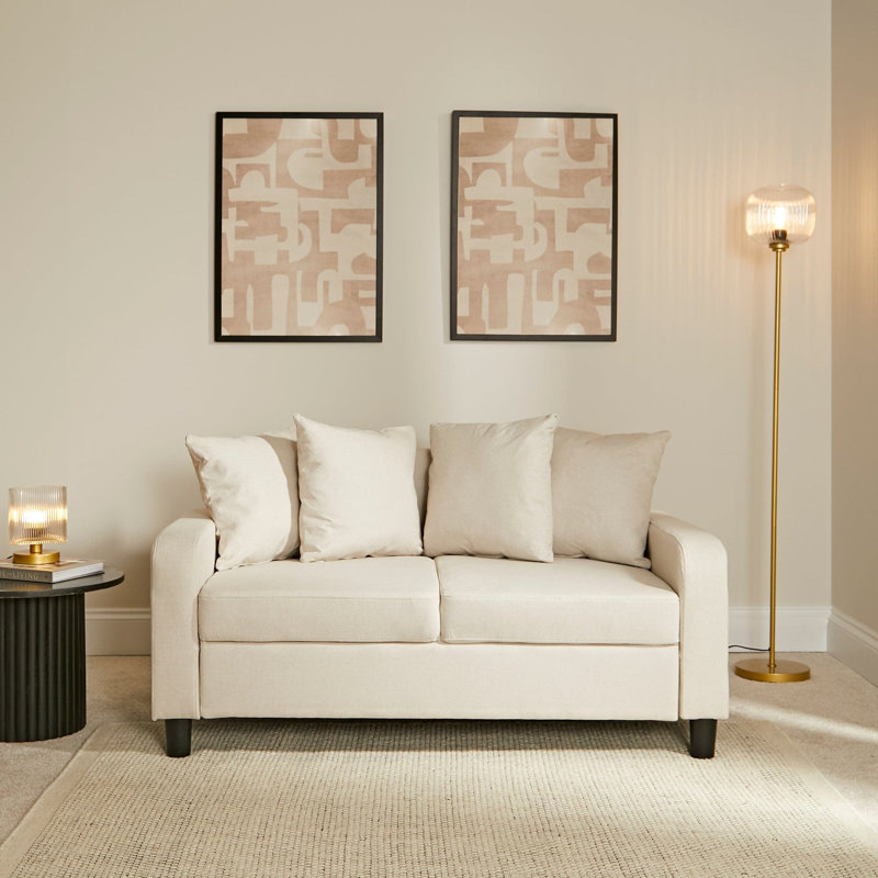 Mitzi 2 Seater Sofa, 2, Oatmeal, Polyester
