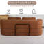 Canapé-lit convertible de 78,7 po, canapé-lit simple pliant avec coussin et couverture, causeuse futon moderne en tissu Scott, aucun assemblage requis-1048904135