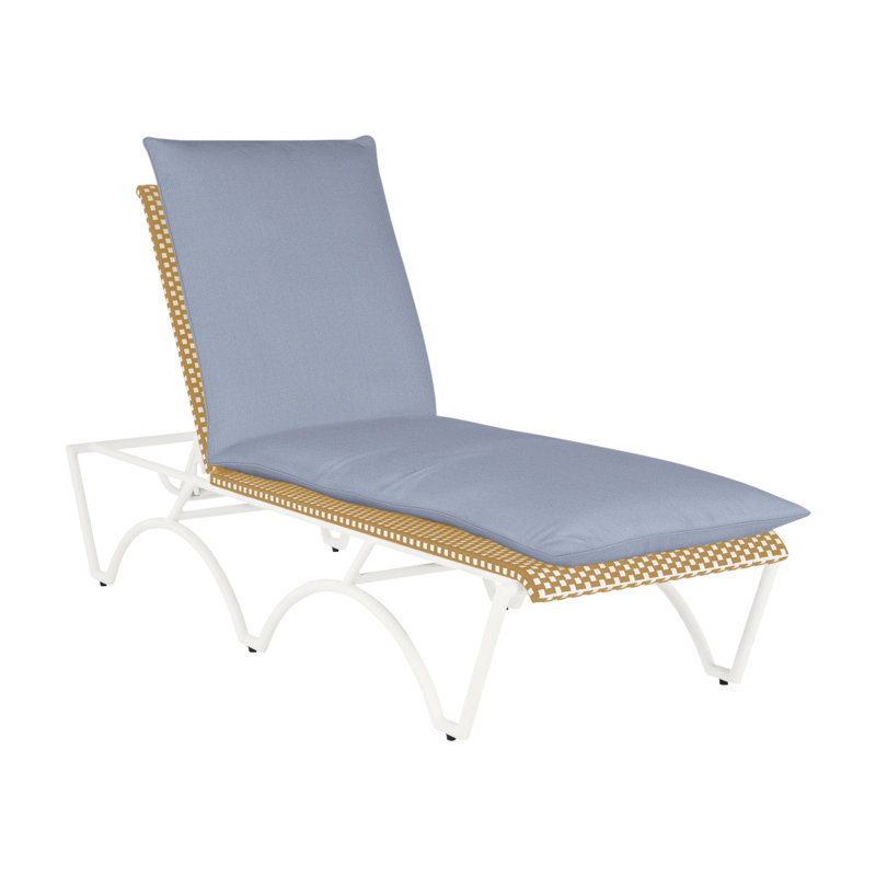 Savoy Chaise - Chalk And White & Natural, Chalk/White/Natural, No Welt, Paper Sky