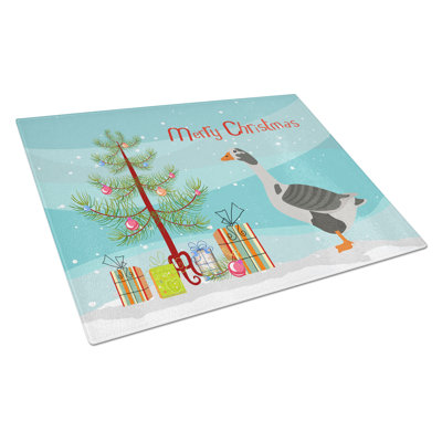 Caroline's Treasures Tempered Glass West of England Goose Christmas Cutting Board