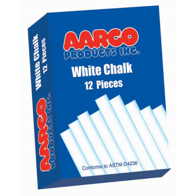 AARCO 12 Boxes Of 12 Pieces Chalk Or Chalk Holder