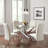 Aberdeen Round Dining Table Chrome And Clear
