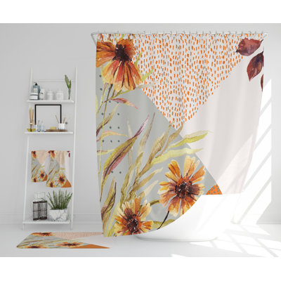Nekayla Polyester Shower Curtain Set
