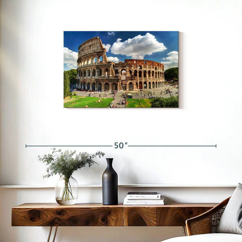 Ravi Colosseum à Rome, H 20 po x l 30 po