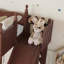 Lit mezzanine en bois avec tablettes, garde-robe et glissade amovible-125006283-125006286