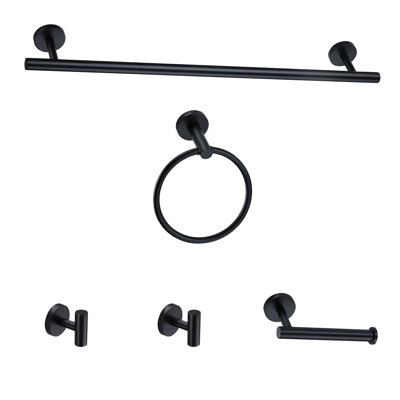 5-Piece Bath Hardware Set 24 in. with Mounting Hardware