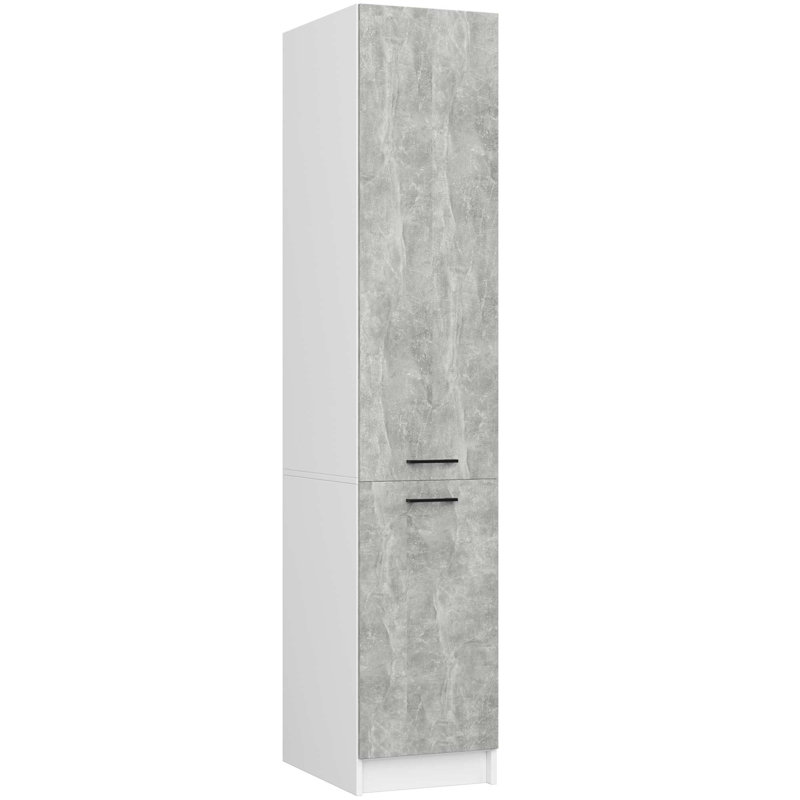 Tall kitchen cabinet in white and stone gray Base Unit