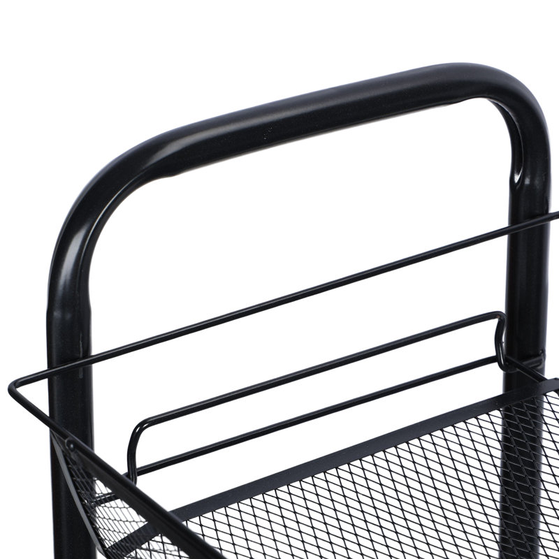 Panier de rangement pour fruits et légumes, panier de rangement empilable en métal à 5 niveaux avec roulettes à 360 degrés, panier de rangement pour fruits et légumes pour la cuisine, le garde-manger et la salle de bain