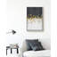 " Dual Gray Color Fields & Gold Dots Geometric Abstract Shapes Modern Art Contemporary "-94585752-94585753