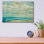 Art mural en verre épique «Caressing Ocean Breeze» par Silvia Vassileva, 16 po x 12 po