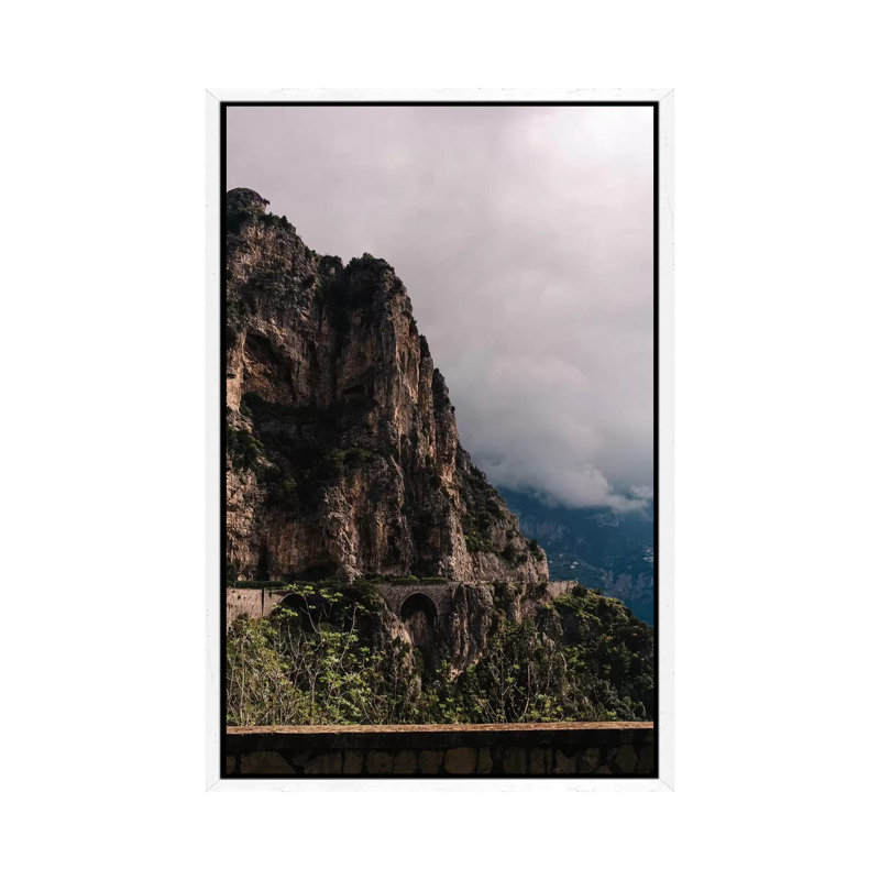 Amalfi Coast Drive III by Bethany Young - Print on Canvas, 66.04cm H x 45.72cm W x 3.81cm D, White Framed