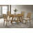 Round 54-inch Wood Dining Table Brown Oak