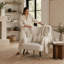 Upholstered With Footstool Wingback Chair-1280335011-1281189396