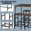 Ensemble de table de salle à manger 5 pièces, table et 4 tabourets, peu encombrant