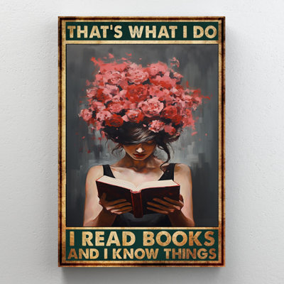 «Woman I Read», impression rectangulaire sur bois