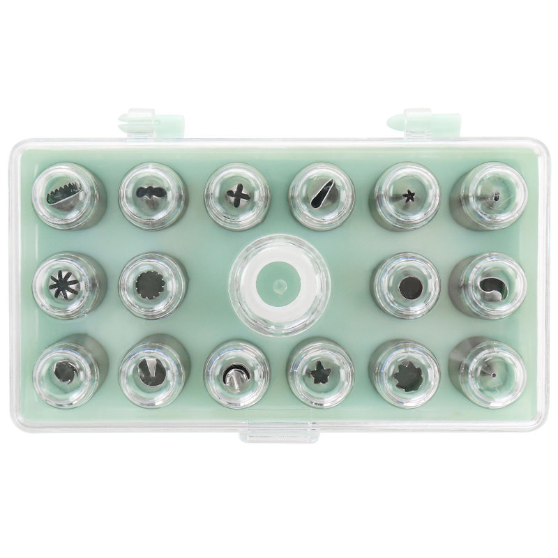 Stainless Steel Cake Decorating Nozzles 16-Piece Set