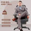 Fauteuil de direction, fauteuil de bureau grand et grand 400 lb avec repose-pieds, fauteuil de bureau en microfibre avec support lombaire, fonction inclinable et siège large-1521544685