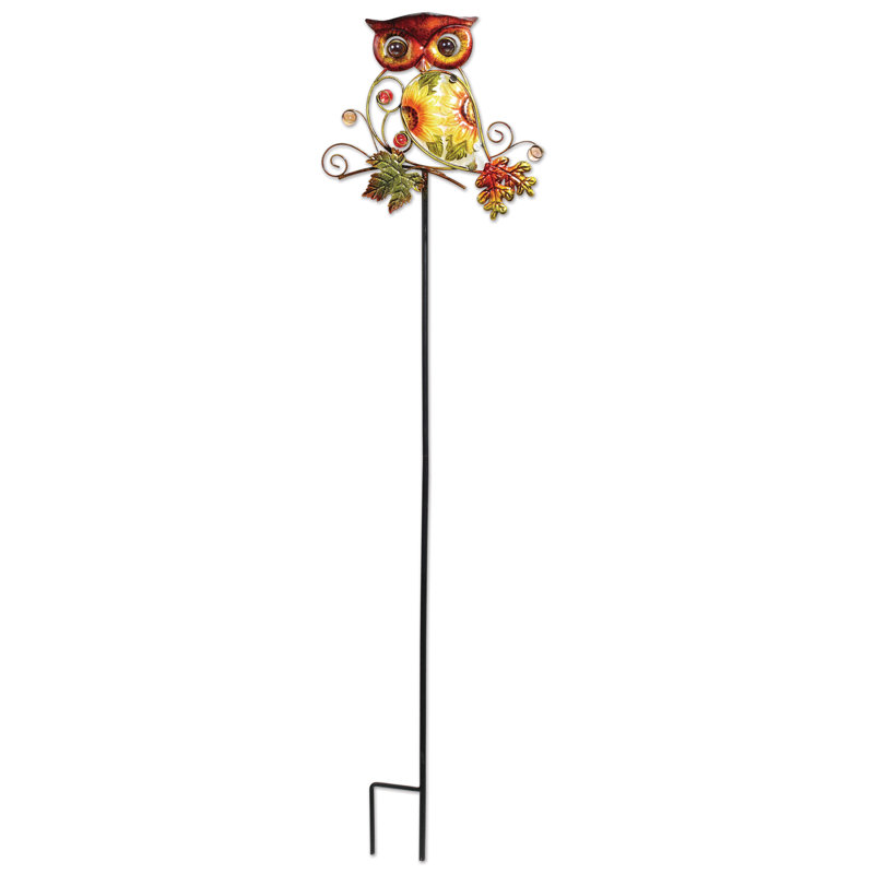 Tuteur de jardin hibou automne Remer