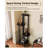 4-Tier Solid Wood Corner Display Shelf, Handcrafted Vintage Freestanding Corner Bookshelf for Office, Living Room, Bedroom, Black