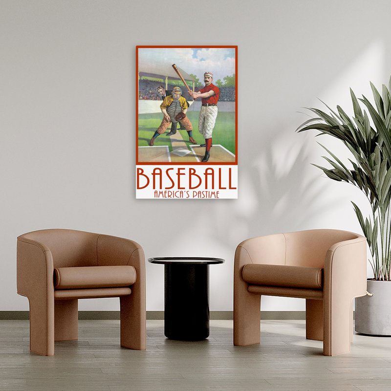 Baseball America - Design sportif, art de baseball, H 36 po x l 24 po
