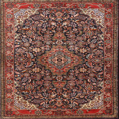 Tapis rouge / brun traditionnel Garg